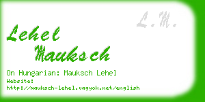 lehel mauksch business card